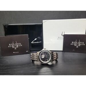Buloval Accutron 63A103 Kirkwood Automatic Stainless Skeletal Watch w Boxโ 106